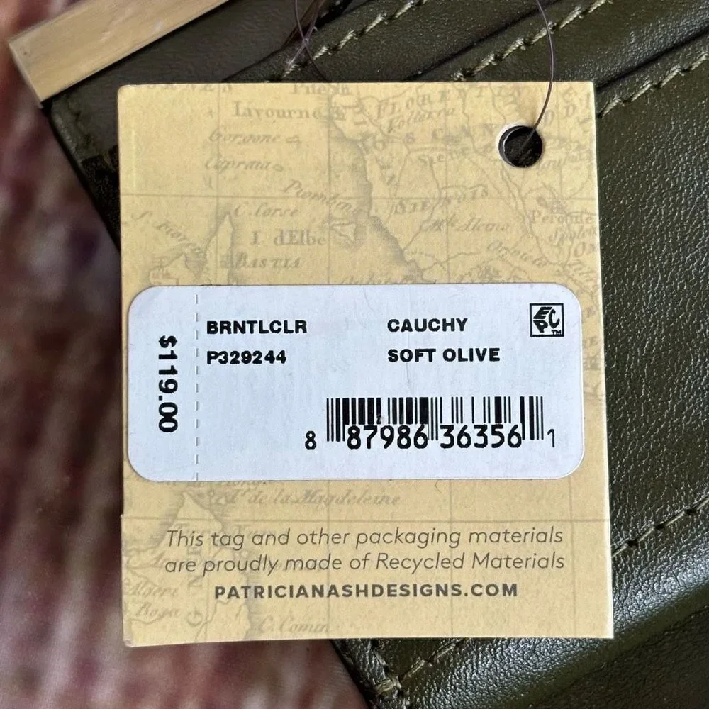 Patricia Nash Bundle Tooled Cauchy Wallet Olive Leather Brand New NWT